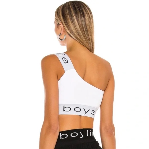 Boys Lie One Shoulder Bralette in White - Size S/M - Picture 2 of 8